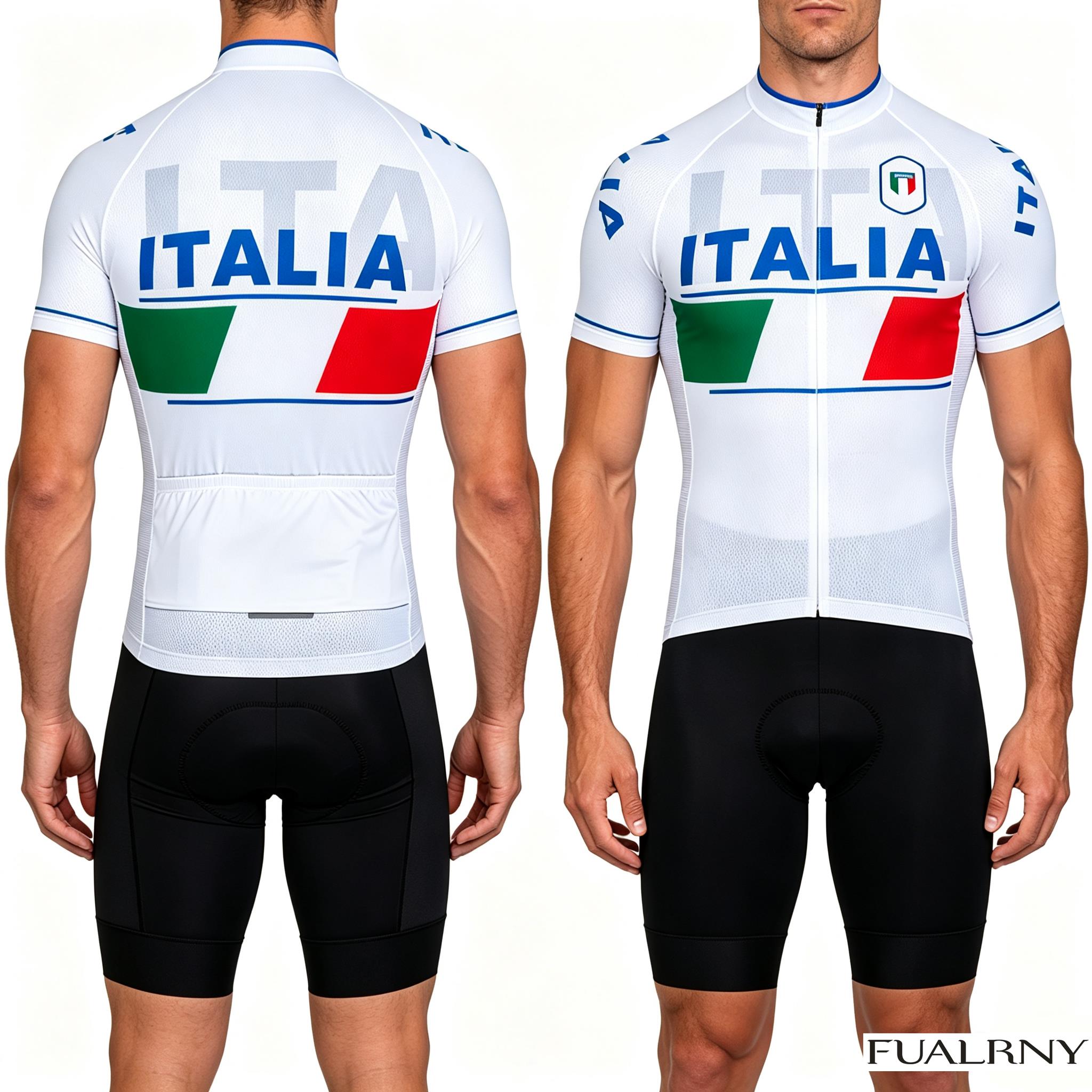 Cycling Bib Shorts - イタリア夏サイクリングジャージセットマイヨバイクジャージビブショーツセット男性夏速乾性ロパシクリスモロード自転車服