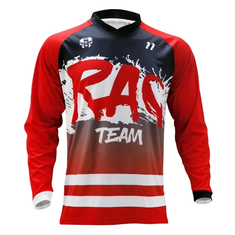 Cycling Gear Jersey - 長袖MTBレーシングジャージ ファミリーマッチング ダウンヒルバイク MX アウトドア 通気性