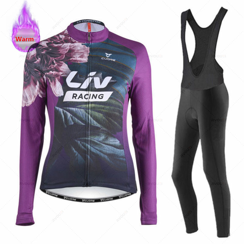 リヴ女性冬 Bicicleta セット屋外サーマルフリースサ - Cycling Gear Jersey のレビューと価格