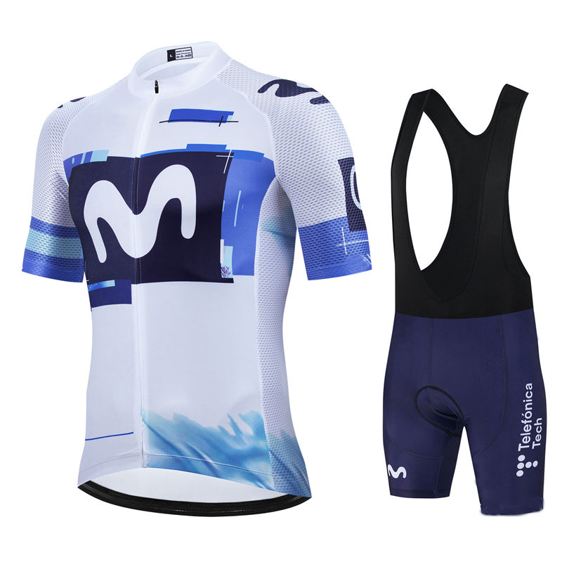Movistar プロチーム夏サイクリングジャージスーツメン - Cycling Gear Brands のレビューと価格
