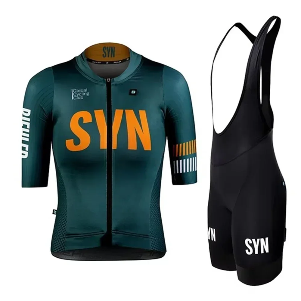 夏 SYN チームサイクリングセット女性シンジケート半袖ジャ - Cycling Bib Shorts のレビューと価格
